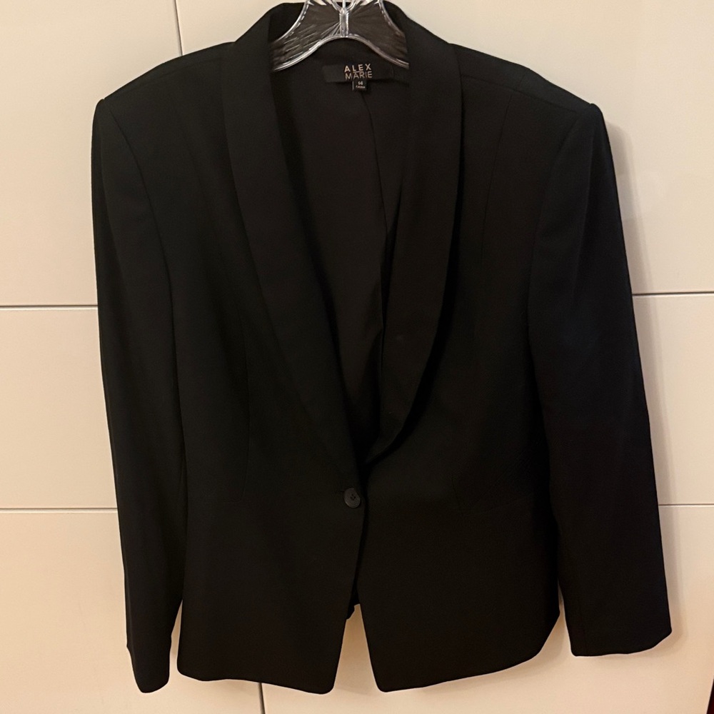 Alex Marie Classic Black Jacket with Matching Pants Set